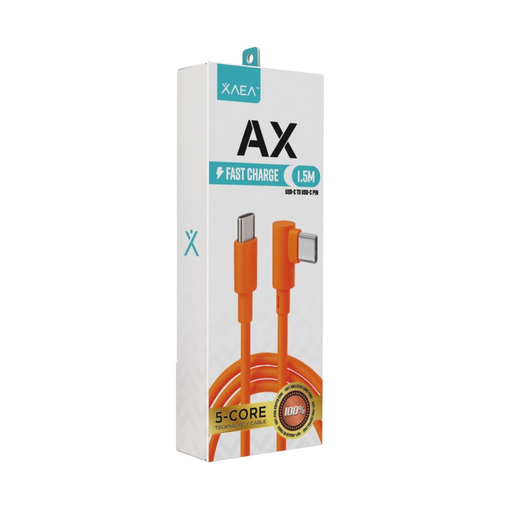cable tipo c a tipo c xaea ax naranja