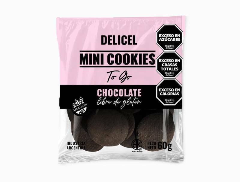 MINICOOKIES DE CHOCOLATE X 60 GRS DELICEL