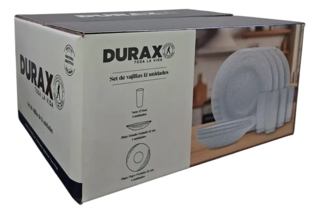 Set de Vajilla x 12 piezas (4|4|4) - DURAX