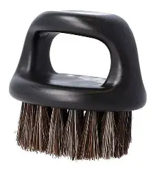 Cepillo De Cerda Anillo Barber Limpia Cuello Barberia Color Negro