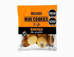 MINICOOKIES DE NARANJA X 60 GRS DELICEL
