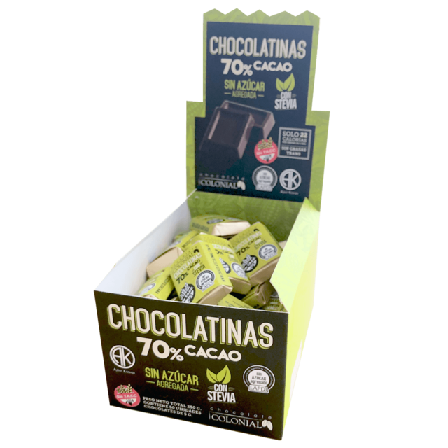 CHOCOLATINAS C/STEVIA X 5G COLONIAL