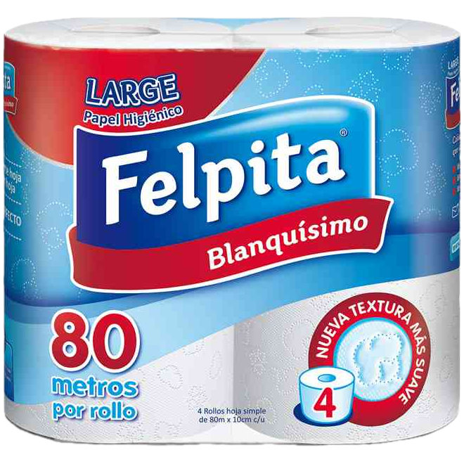 Papel higienico 4x80mts Felpita (10)