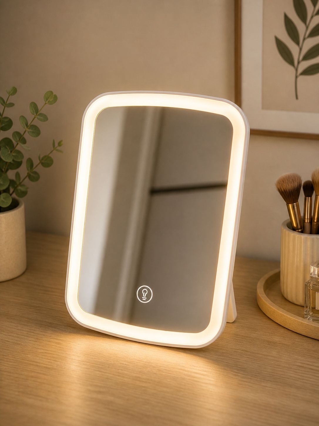 Espejo cuadrado con luz led