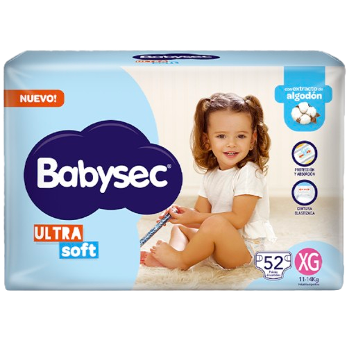 Pañal baby XG 52u ultra soft Babysec (3)