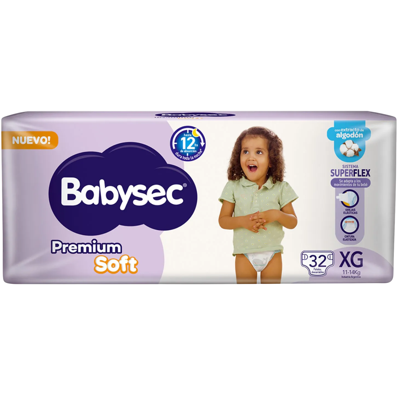 Pañal baby XG 32u premium soft Babysec (4)