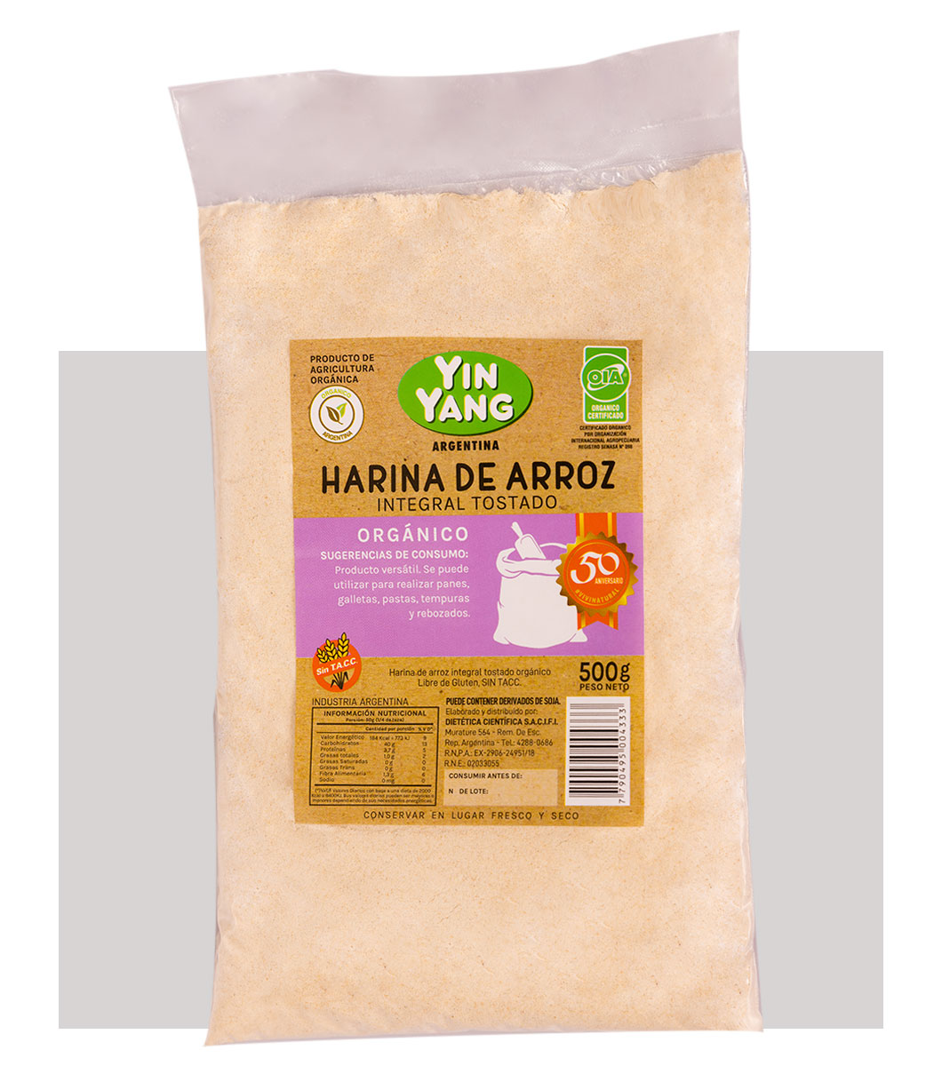 HARINA DE ARROZ INT. ORG X500 G YING YANG