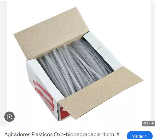 Agitador oxo-biodegradable 15cm 1200u