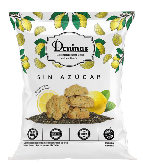 DONINAS LIMON S/AZUCAR X 200 GRS