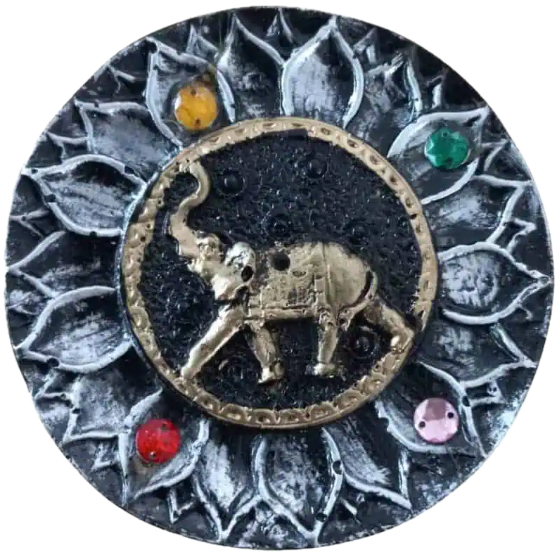 Porta sahumerio plato elefante