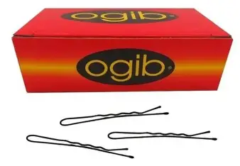 Clips Invisibles Ogib 200g Para Peinados De Cabello X5,6 Cm Color Negro abierto