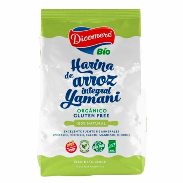 HARINA DE ARROZ YAMANI ORGANICO S/TACC x450GR DICOMERE