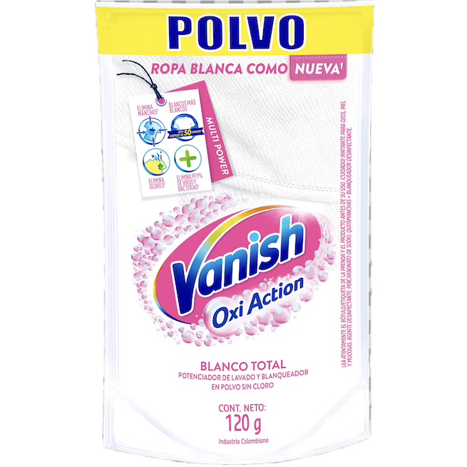 Quitamanchas ropa blanca 120g polvo Vanish (24)