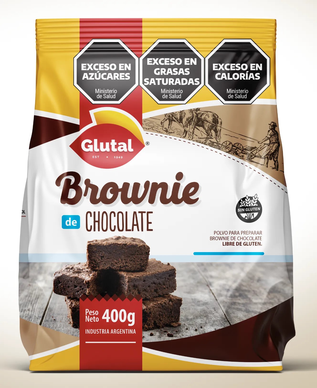 PREMEZCLA DE BROWNIE x 400g GLUTAL