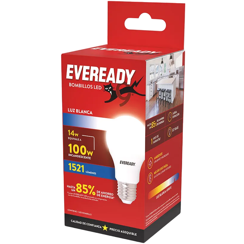 Foco led 14W luz blanca Eveready (40)