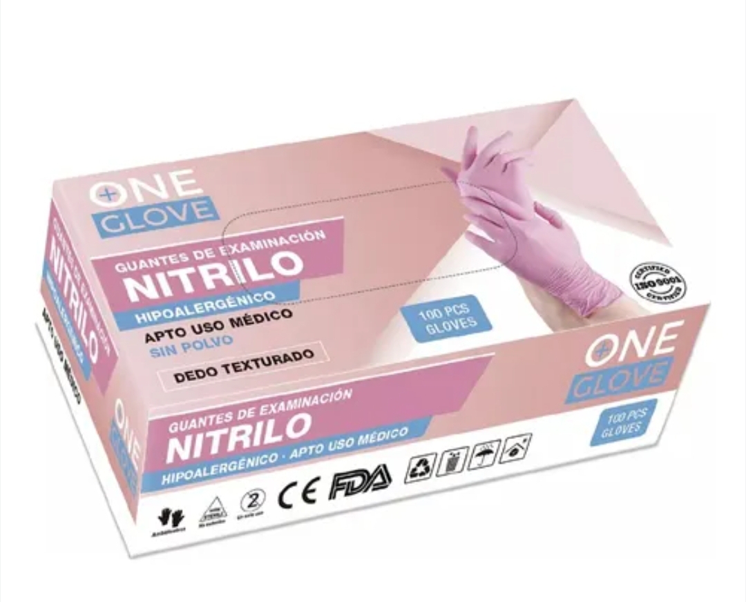 CAJA DE GUANTES ROSADO TALLE S