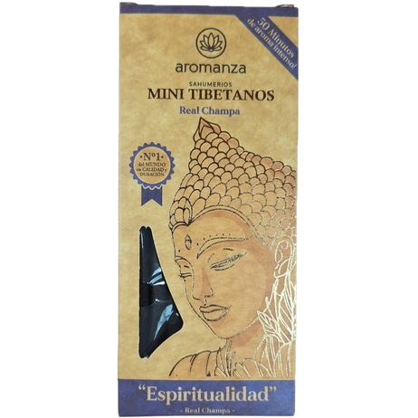 Sahumerio mini tibetanos 8u real champa Aromanza
