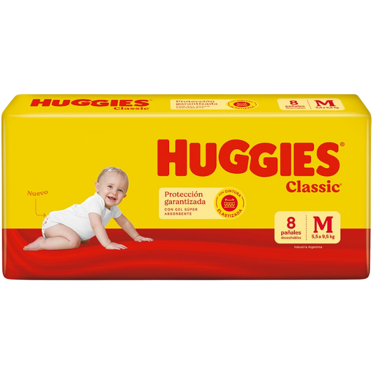 Pañal baby M 8u classic Huggies (12)