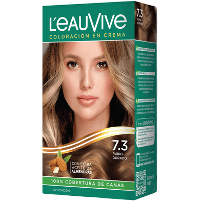 Coloracion 7.3 rubio dorado Leau Vive (10)