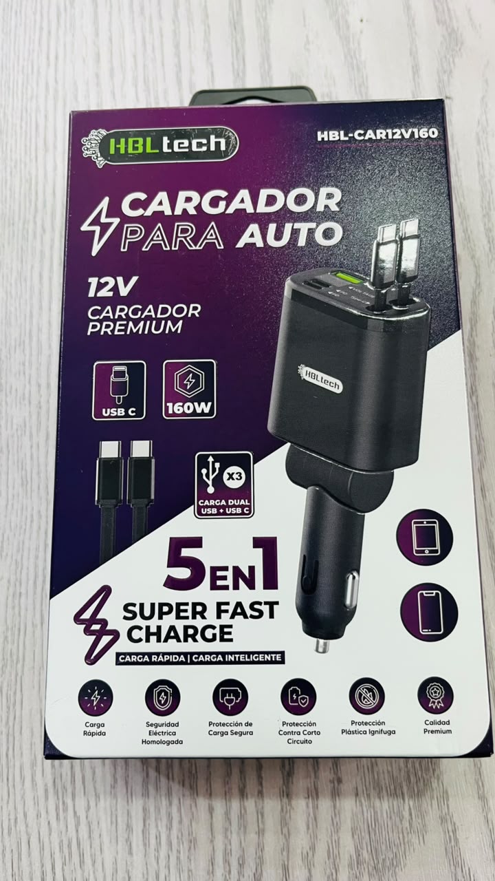 Cargador de Auto HBL 12V