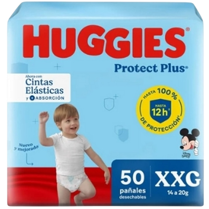 Pañal baby XXG 50u protect plus Huggies (2)