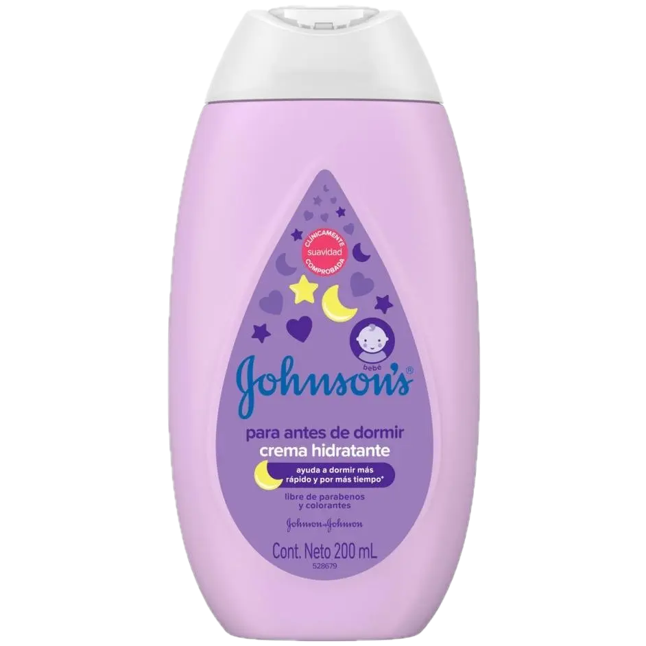 Crema hidratante baby 200ml antes de dormir Johnson (12)