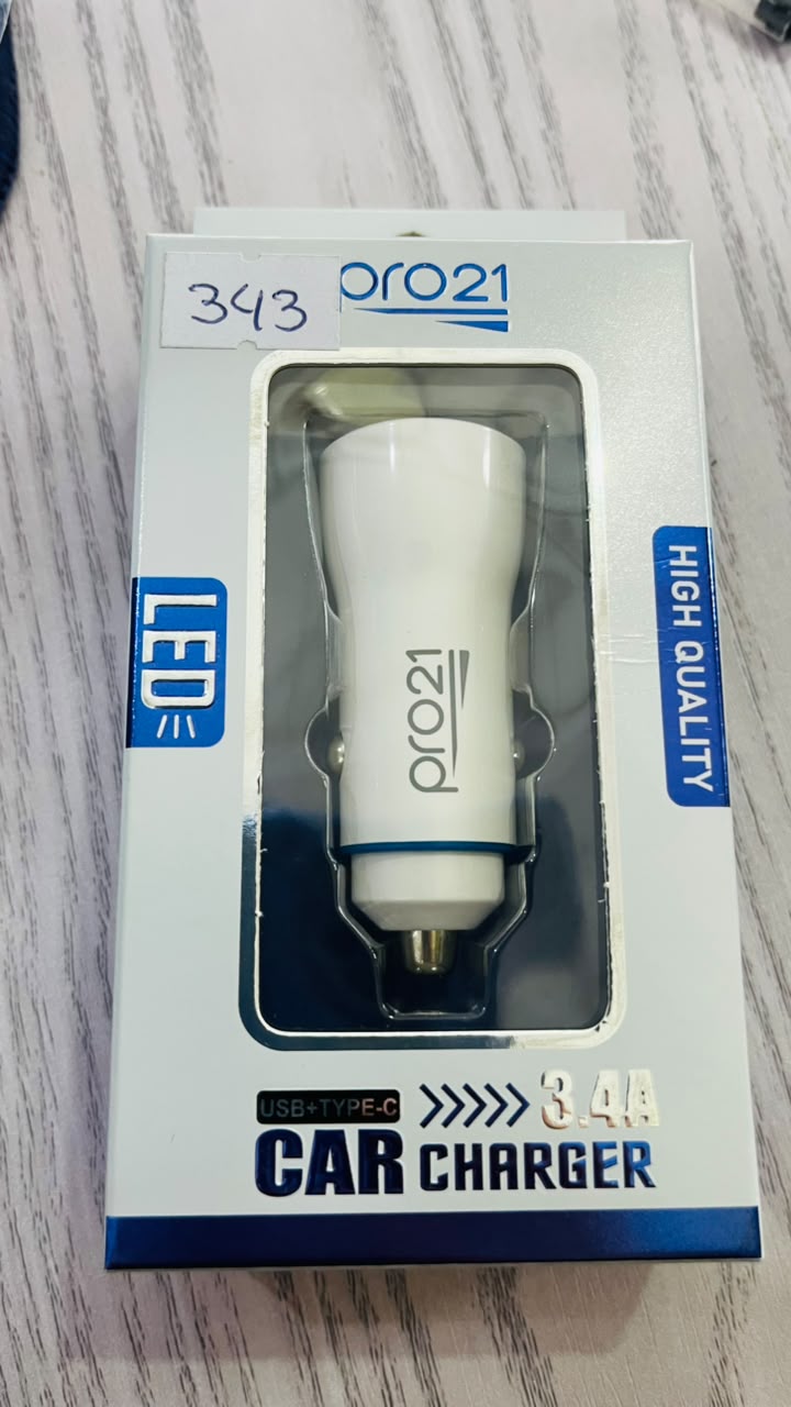 Cargador de Auto Pro21 LED Tipo C + USB (sin Cable)