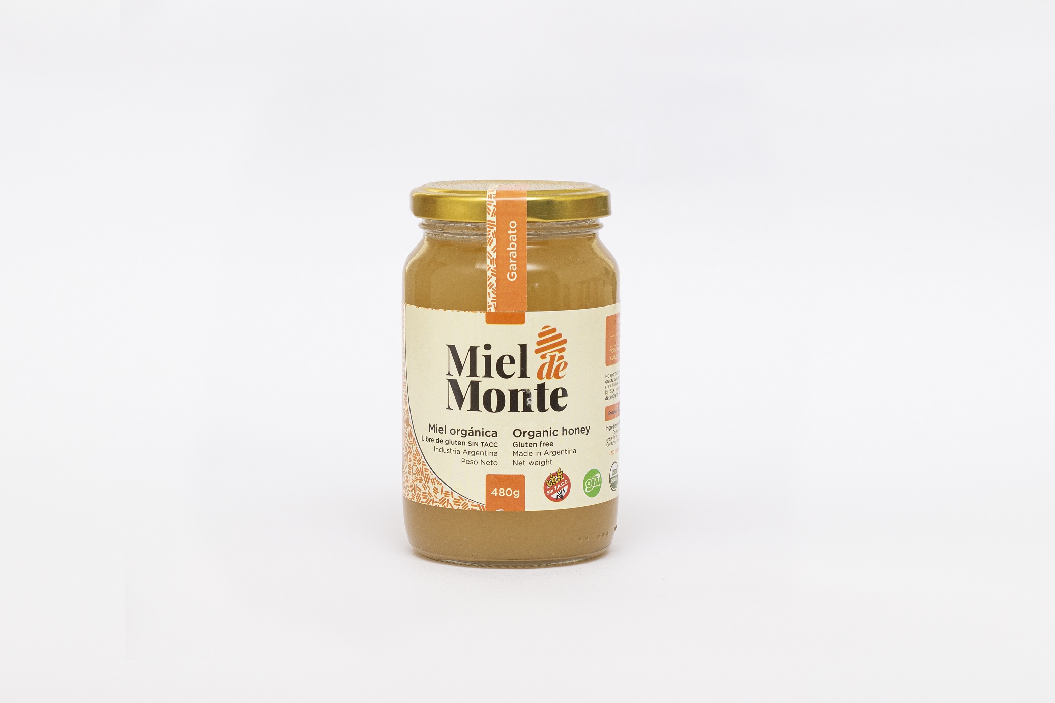 MIEL ORGANICA GARABATO x 480gr. MONTE