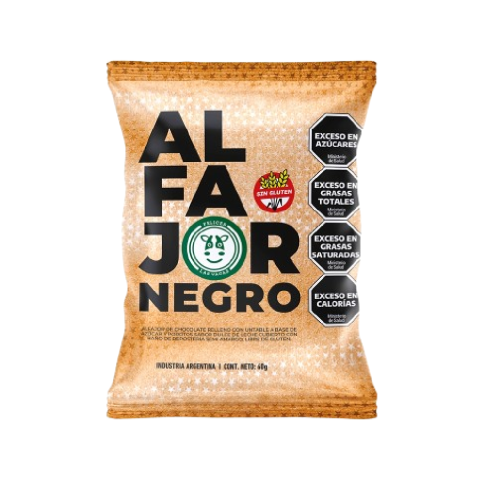 ALFAJOR NEGRO X 60G FELICES LAS VACAS