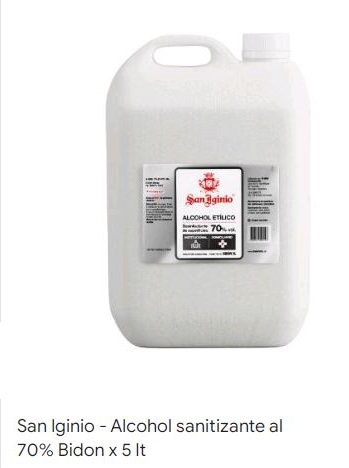 Alcohol Gel san Iginio Neutro 5L