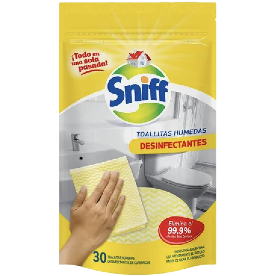 Toallitas humedas desinfectantes 30u Sniff