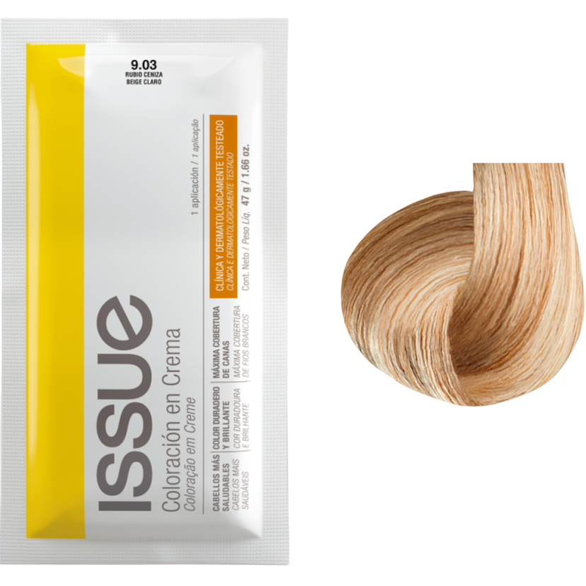 Coloracion 9.03 rubio ceniza beige claro Issue (12)