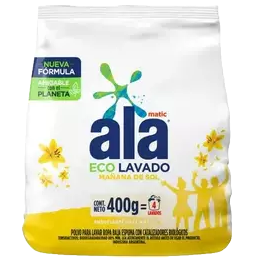 Jabon polvo p/ ropa 400g matic mañana de sol Ala (24)