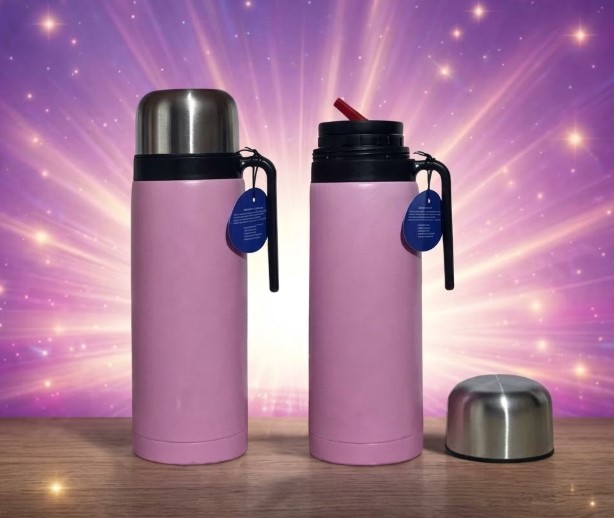 Termo 1 Litro Rosa - Media Manija