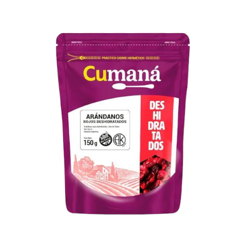 ARANDANOS DESHIDRATADOS DOY PACK x 150g CUMANA