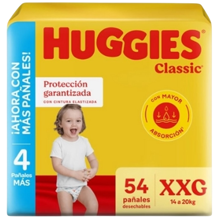 Pañal baby XXG 54u classic Huggies (2)