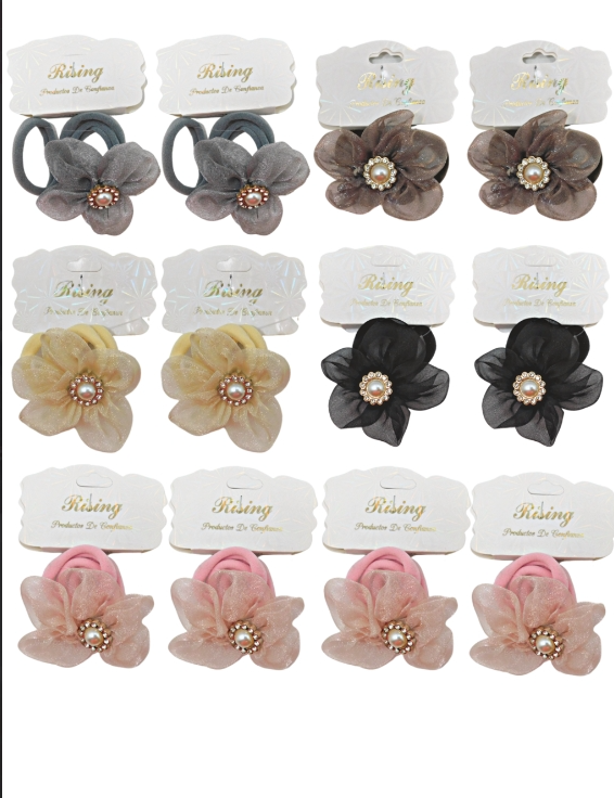 Chuflines formita de flor con perlitas