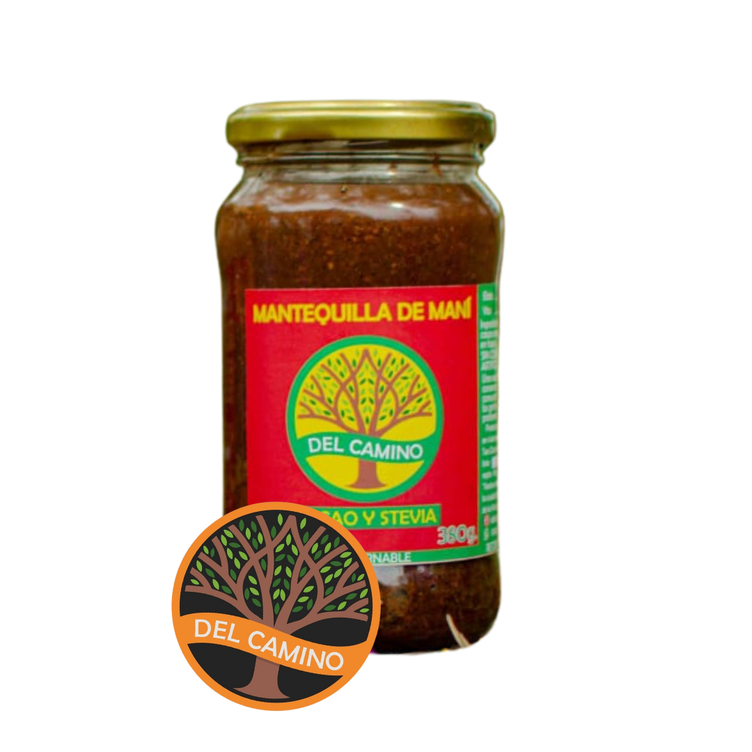 Mantequilla de Maní Cremosa con Cacao y Stevia - Del Camino -380 g