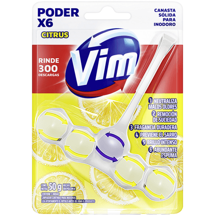 Canasta solida inodoro x6 citrus Vim (9)