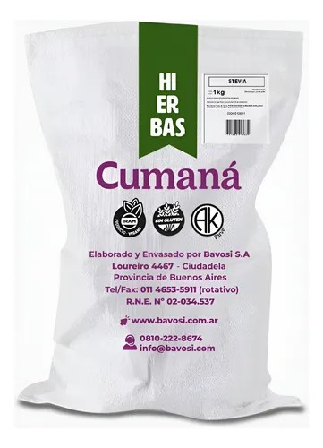 STEVIA EN HOJAS X 1 KG CUMANA