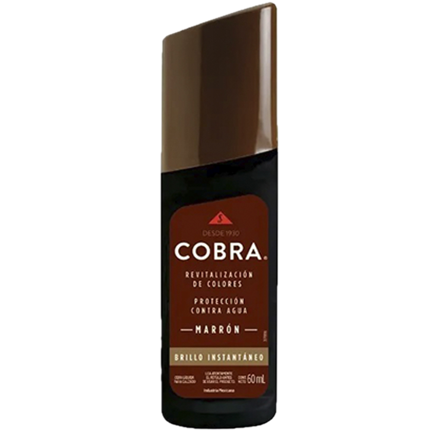 Pomada p/ zapato liquida 60ml marron Cobra (12)
