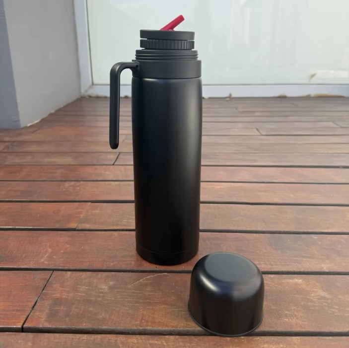 Termo 1 Litro Negro - Media Manija - MAGICLICK