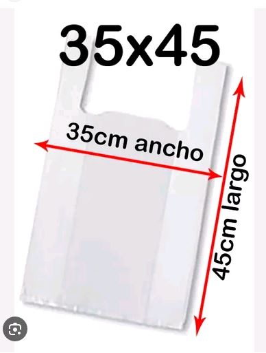 camiseta A/d 35x45 cristal 80u (20 paq)