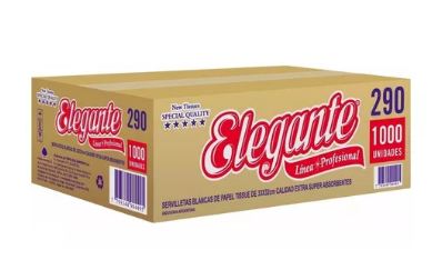 SERVILLETA 32X32 ELEGANTE 1000U COD 290