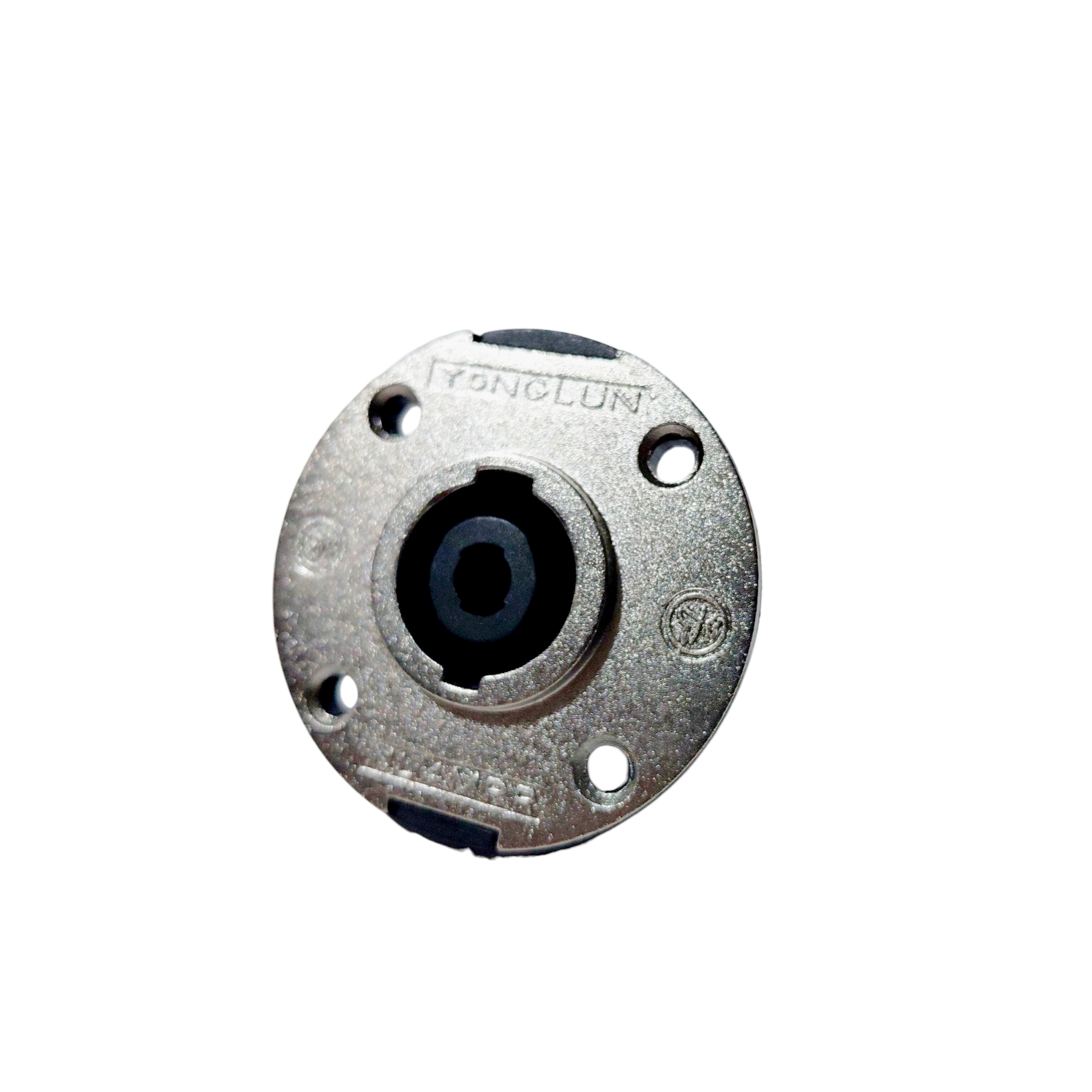 f70-SPEAKON REDONDO CHASIS HEMBRA 4 PIN CUERPO ALUMINIO 5CMS