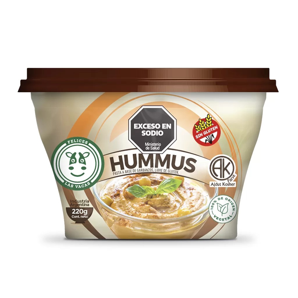 HUMMUS DE GARBANZO X 220 GRS FELICES LAS VACAS