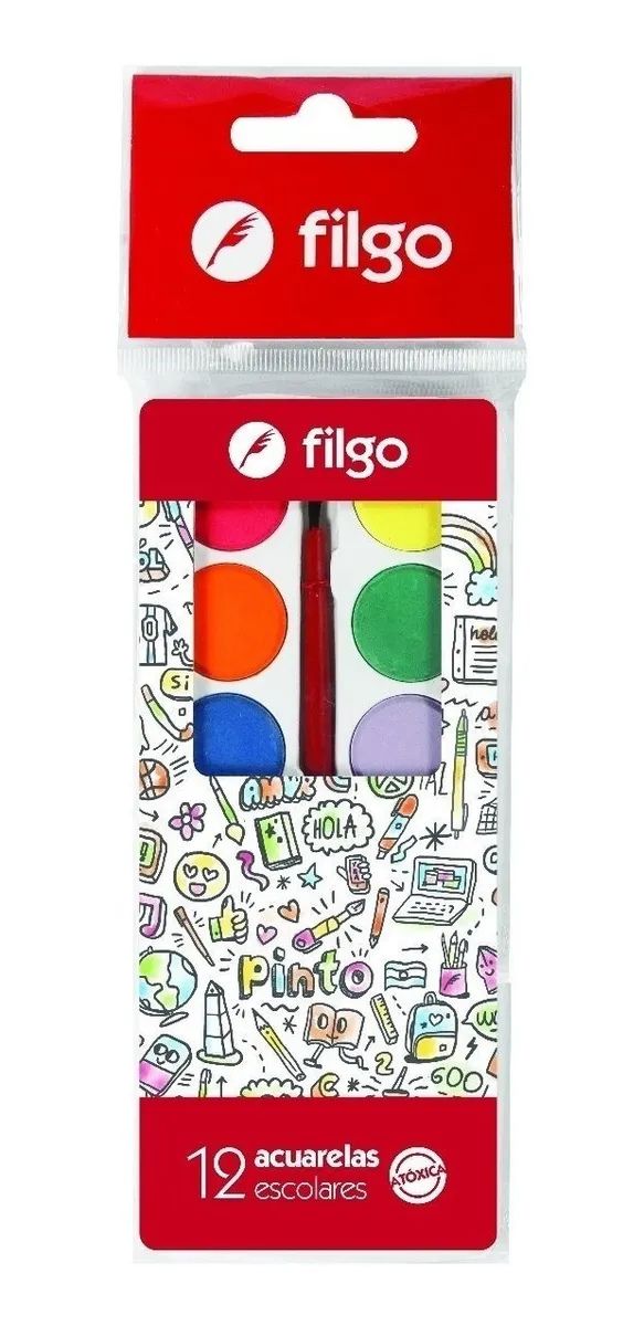 ACUARELA FILGO PINTO X 12 COLORES