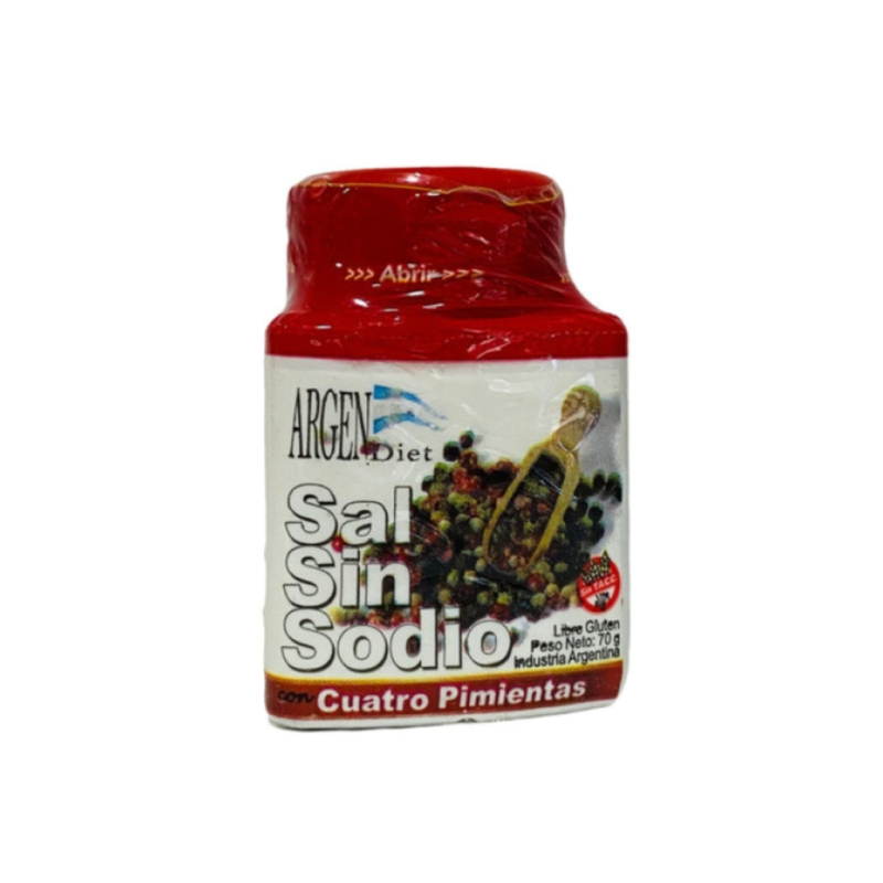 SAL S/SODIO CON 4 PIMIENTAS X 70 GR ARGENDIET