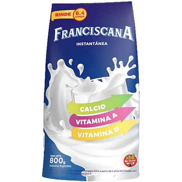 Leche modificada en polvo 800g instantanea Franciscana (12)