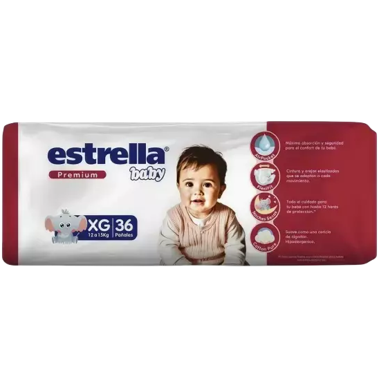Pañal baby XG 36u premium Estrella (4)
